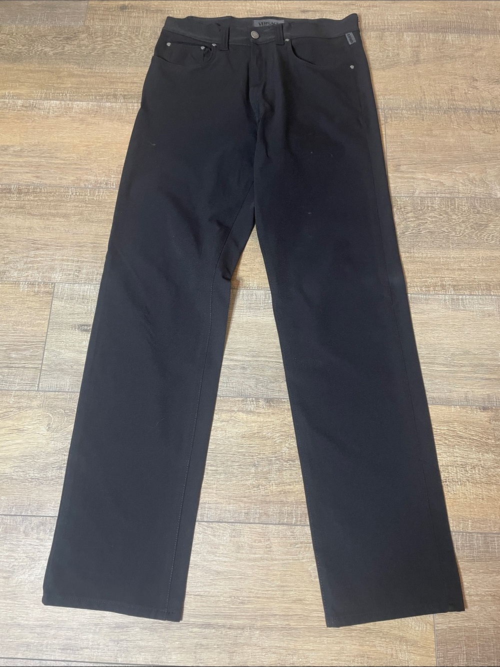 Versace Jeans Couture Black Pants Men's Size 33IT 47 Straight Leg Designer